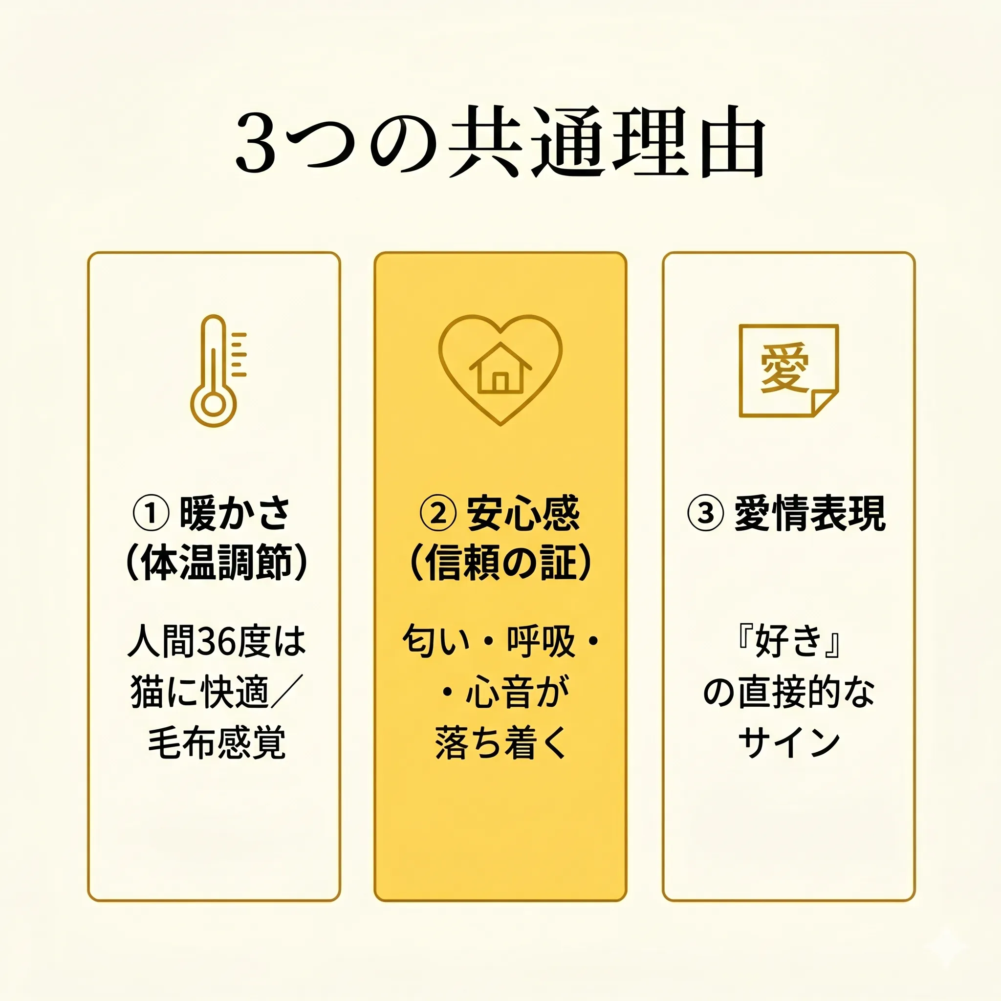 上に乗る3つの共通理由インフォグラフィック