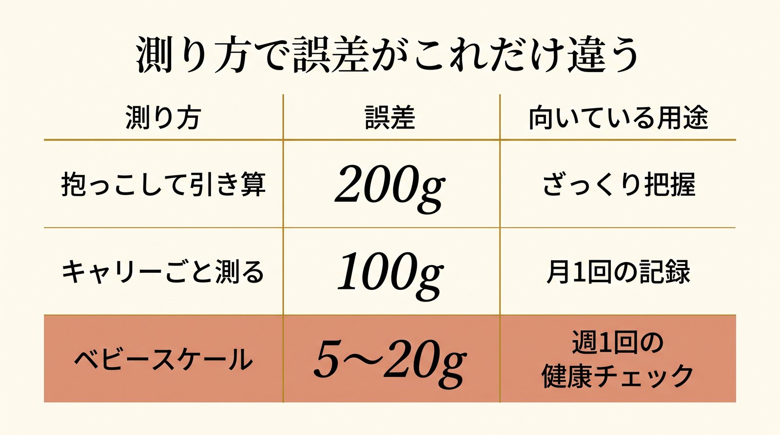 猫の体重の測り方3つと誤差の比較