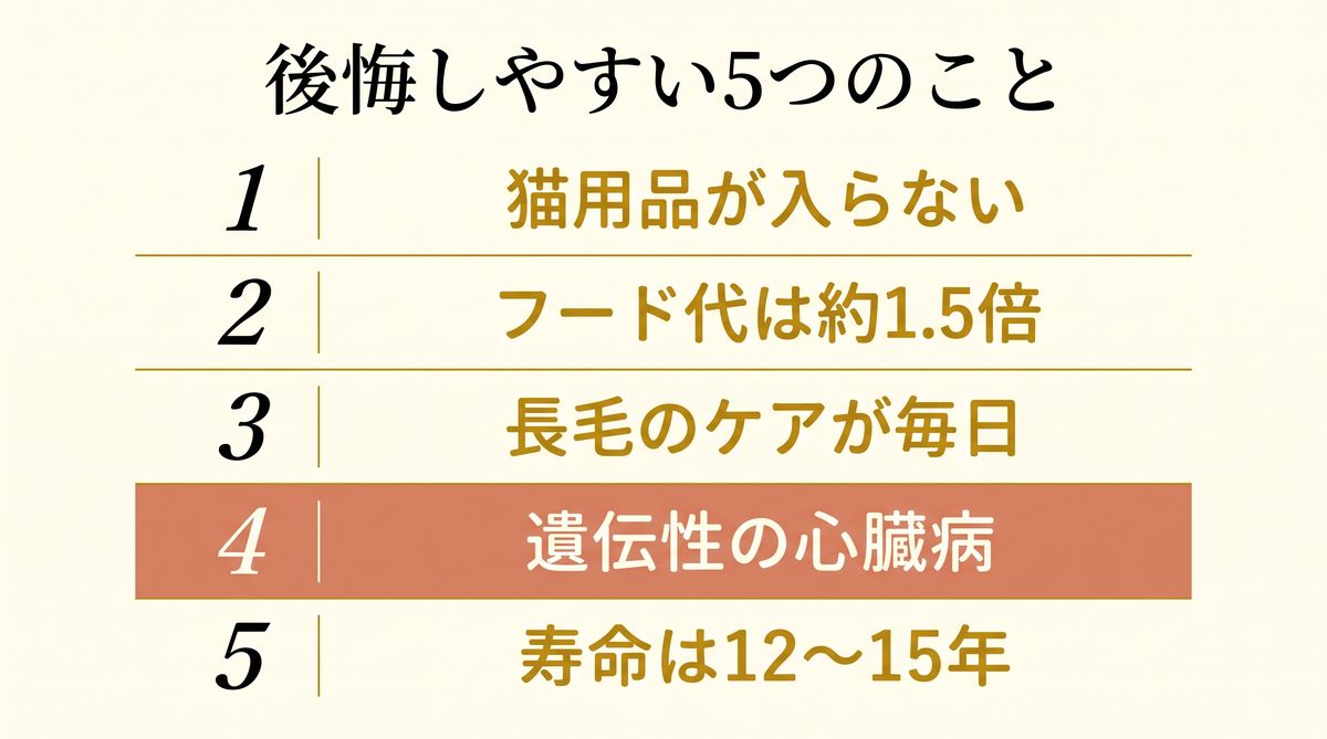 メインクーンで後悔しやすい5つのポイント
