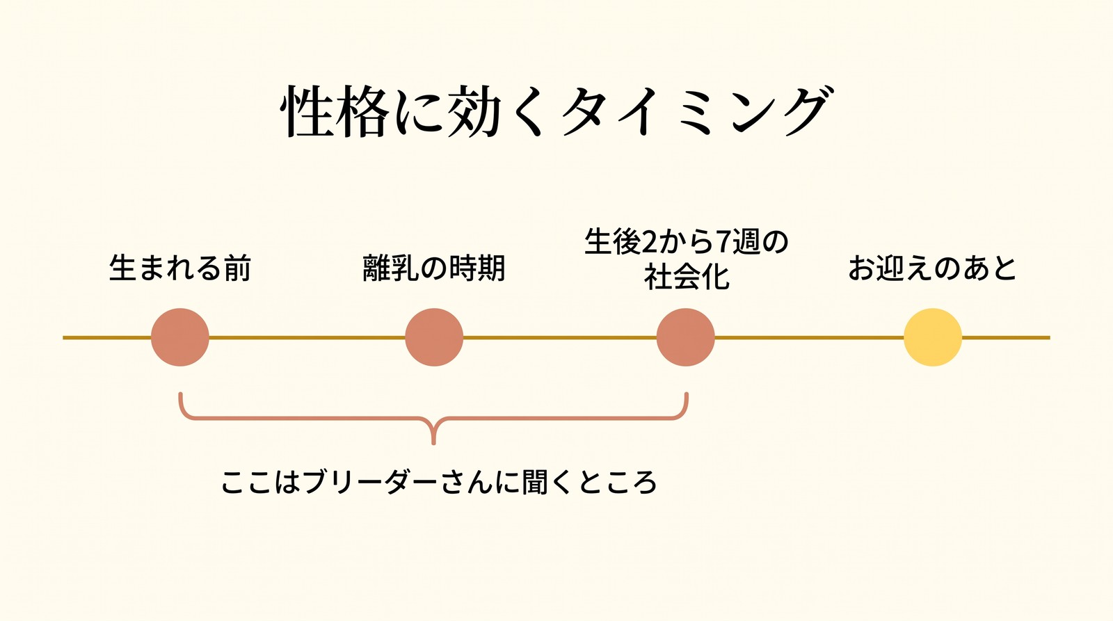 性格に効くタイミングはお迎え前が大きい